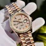 Super Clone Rolex Day-Date Diamond-Paved Dial 128395tbr-0008 36 mm — bracelet detail