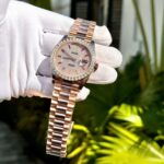 Super Clone Rolex Day-Date Diamond-Paved Dial 128395tbr-0008 36 mm — clasp and links