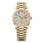 Super Clone Rolex Day-Date Diamond-Paved Dial 128398tbr-0012 36 mm