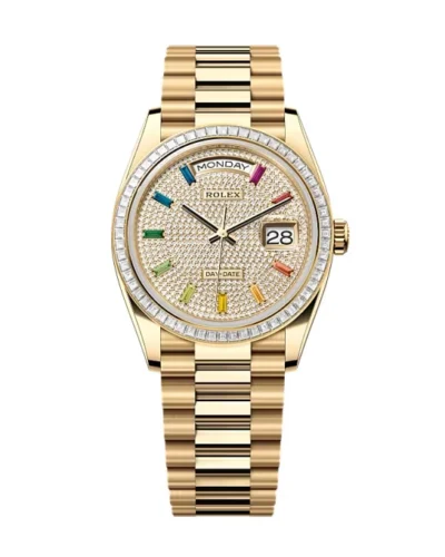 Super Clone Rolex Day-Date Diamond-Paved Dial 128398tbr-0012 36 mm – Swiss SuperClone