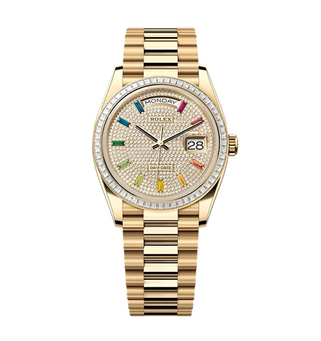 Super Clone Rolex Day-Date Diamond-Paved Dial 128398tbr-0012 36 mm