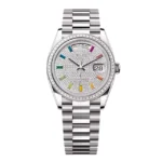 Super Clone Rolex Day-Date Diamond-Paved Dial 128399tbr-0005 36 mm