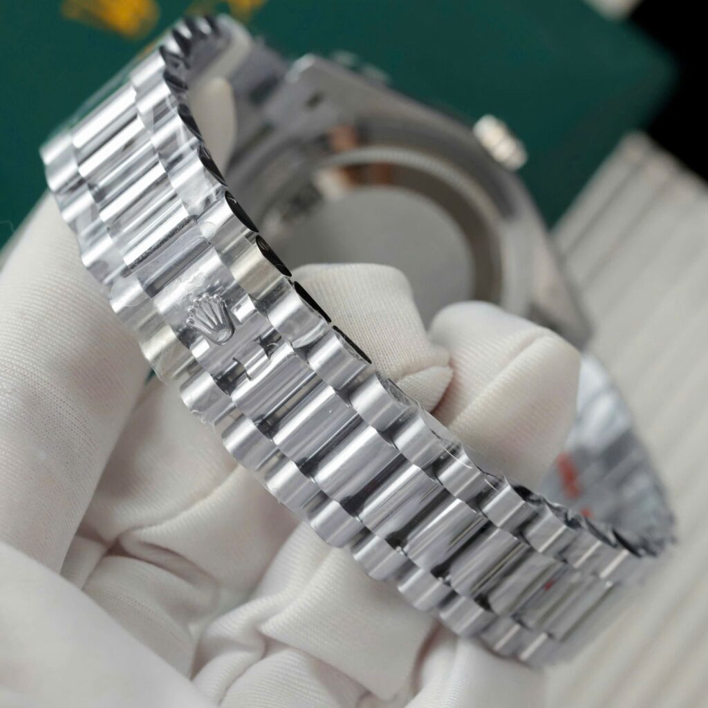 Super Clone Rolex Day-Date Diamond-Paved Dial 128399tbr-0005 36 mm — bracelet detail