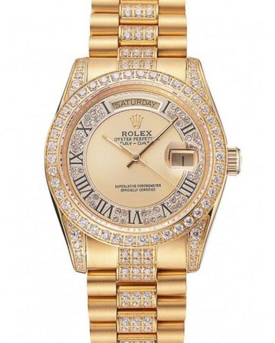 Super Clone Rolex Day-Date Gold Dial 1453954 37 mm – Swiss SuperClone
