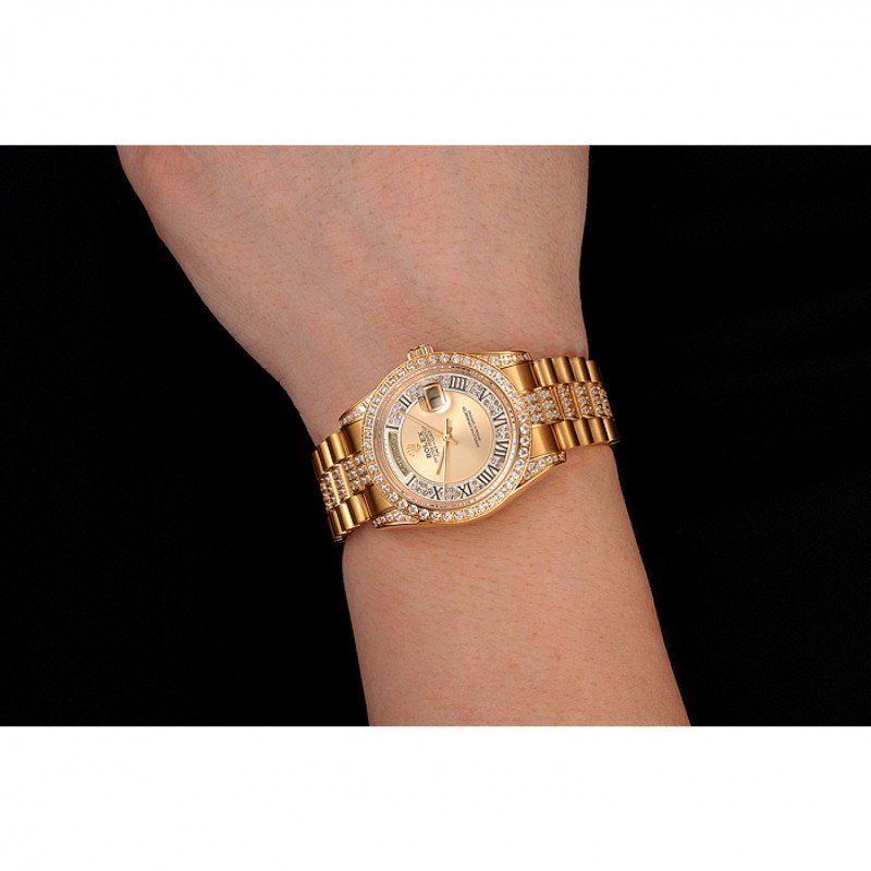Super Clone Rolex Day-Date Gold Dial 1453954 37 mm — view 9
