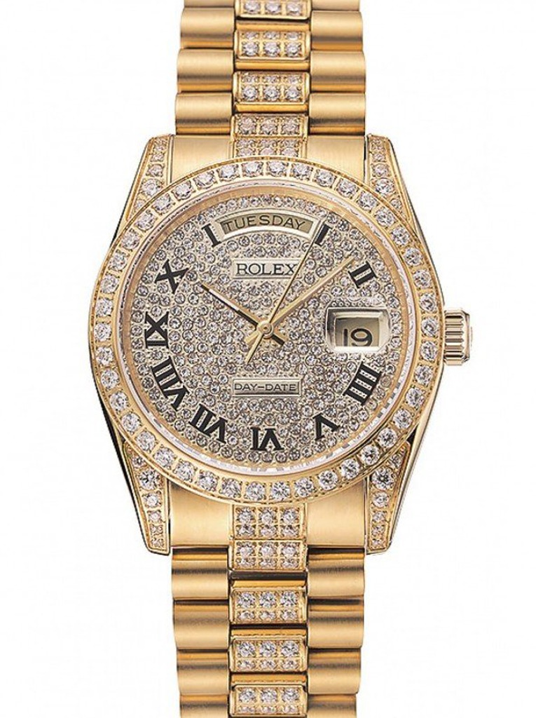 Super Clone Rolex Day-Date Gold Dial 1453956 37 mm