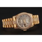 Super Clone Rolex Day-Date Gold Dial 1453956 37 mm — bracelet detail