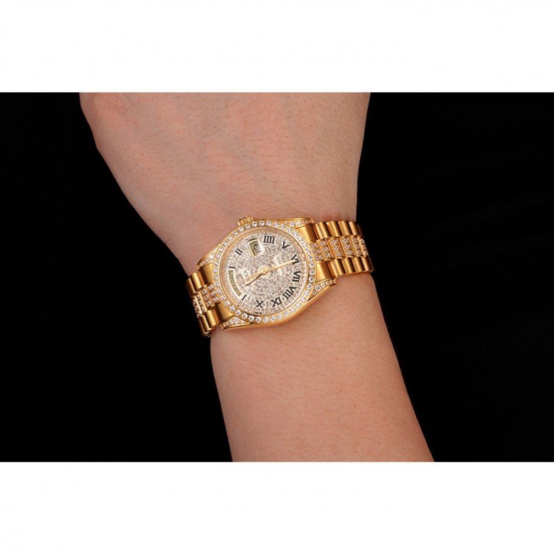 Super Clone Rolex Day-Date Gold Dial 1453956 37 mm — view 9