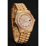 Super Clone Rolex Day-Date Gold Dial 1453960 37 mm — dial close-up