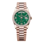 Super Clone Rolex Day-Date Green Aventurine Diamond Dial 128345rbr-0068 36 mm