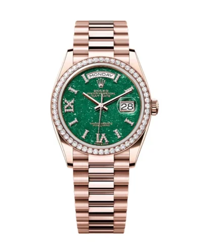 Super Clone Rolex Day-Date Green Aventurine Diamond Dial 128345rbr-0068 36 mm – Swiss SuperClone