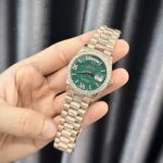 Super Clone Rolex Day-Date Green Aventurine Diamond Dial 128345rbr-0068 36 mm — bracelet detail