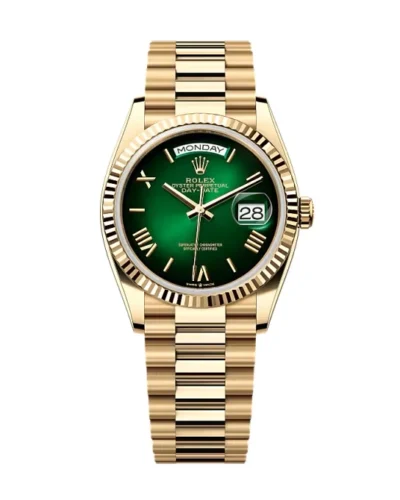 Super Clone Rolex Day-Date Green Ombré Dial 128238-0118 36 mm – Swiss SuperClone