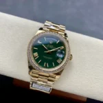 Super Clone Rolex Day-Date Green Ombré Dial 128398tbr-0028 36 mm — dial close-up