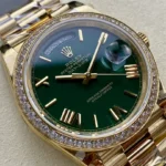 Super Clone Rolex Day-Date Green Ombré Dial 128398tbr-0028 36 mm — case and bezel