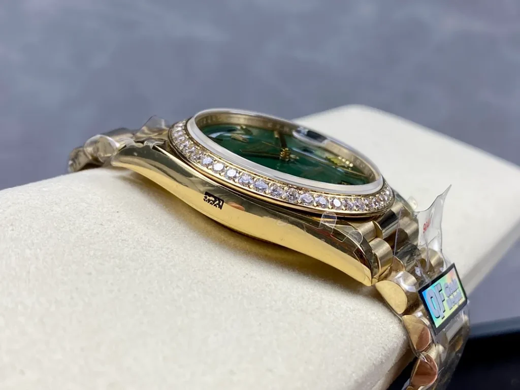 Super Clone Rolex Day-Date Green Ombré Dial 128398tbr-0028 36 mm — bracelet detail