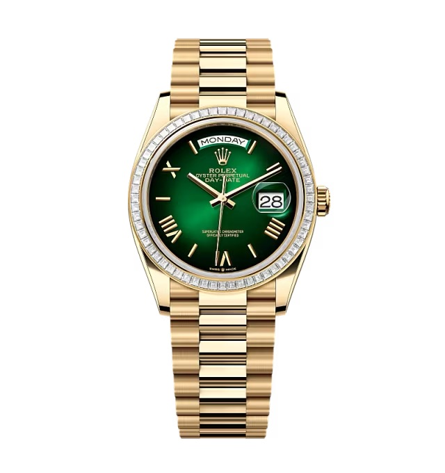 Super Clone Rolex Day-Date Green Ombré Dial 128398tbr-0028 36 mm