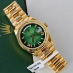 Super Clone Rolex Day-Date Green Ombré Dial 228238-0069 40 mm — dial close-up