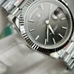 Super Clone Rolex Day-Date Grey Stick Tapestry Dial 228239-0002 40 mm — side profile