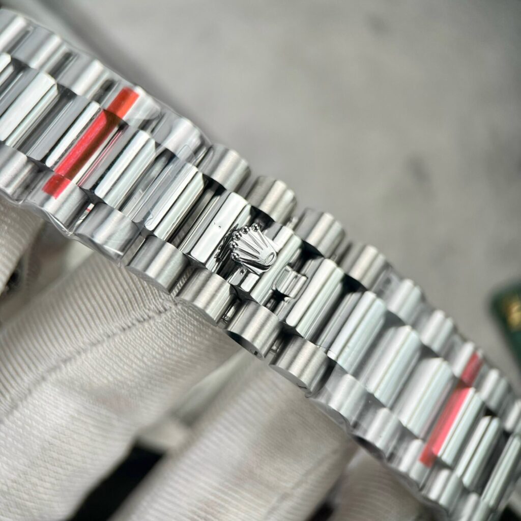 Super Clone Rolex Day-Date Grey Stick Tapestry Dial 228239-0002 40 mm — view 9