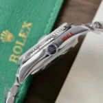 Super Clone Rolex Day-Date Ice Blue Diamond Dial 128236-0009 36 mm — on leather display