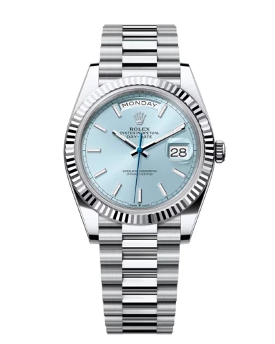 Super Clone Rolex Day-Date Ice blue Dial 228236 40 mm – Swiss SuperClone
