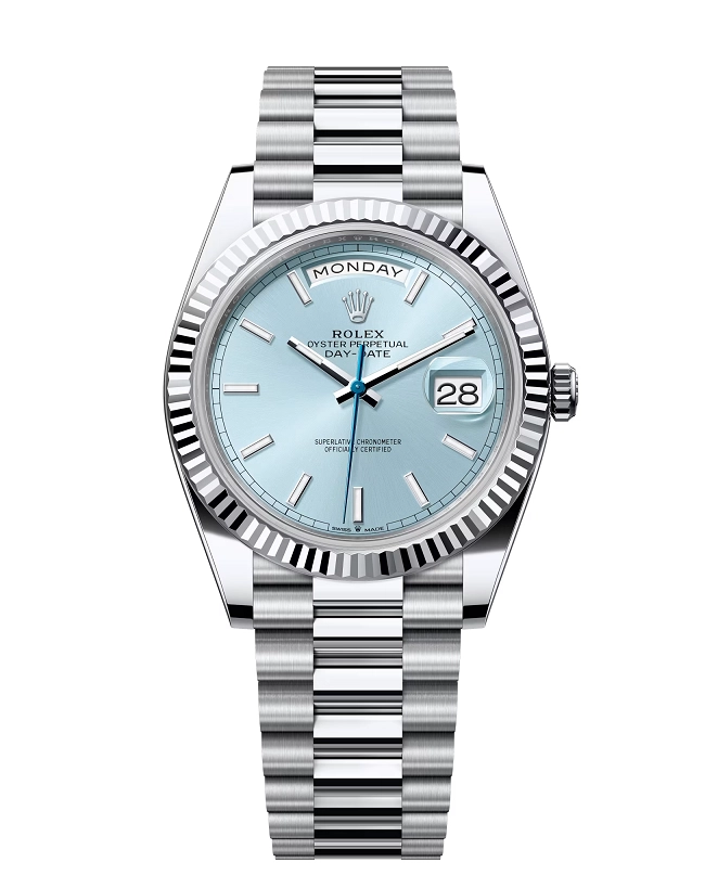 Super Clone Rolex Day-Date Ice blue Dial 228236 40 mm