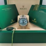 Super Clone Rolex Day-Date Ice blue Dial 228236 40 mm — dial close-up