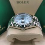 Super Clone Rolex Day-Date Ice blue Dial 228236 40 mm — bracelet detail