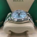 Super Clone Rolex Day-Date Ice blue Dial 228236 40 mm — side profile