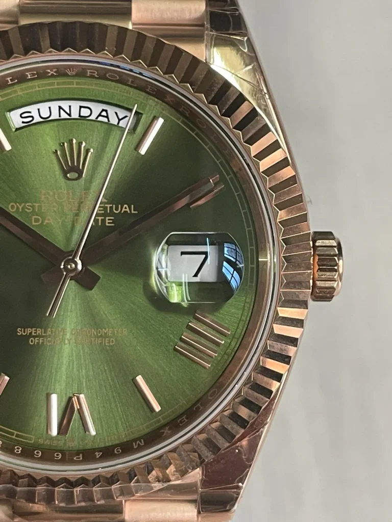 Super Clone Rolex Day-Date Olive Dial 128235 36 mm — view 9