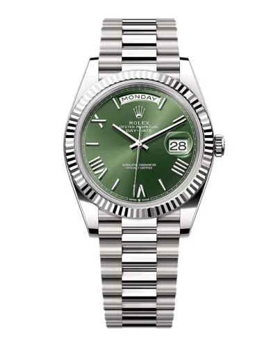 Super Clone Rolex Day-Date Olive Green Dial 228239-0033 40 mm – Swiss SuperClone
