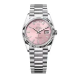 Super Clone Rolex Day-Date Pink Diamond Dial 128236-0024 36 mm