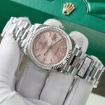 Super Clone Rolex Day-Date Pink Diamond Dial 128236-0024 36 mm — case and bezel