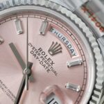 Super Clone Rolex Day-Date Pink Diamond Dial 128236-0024 36 mm — clasp and links