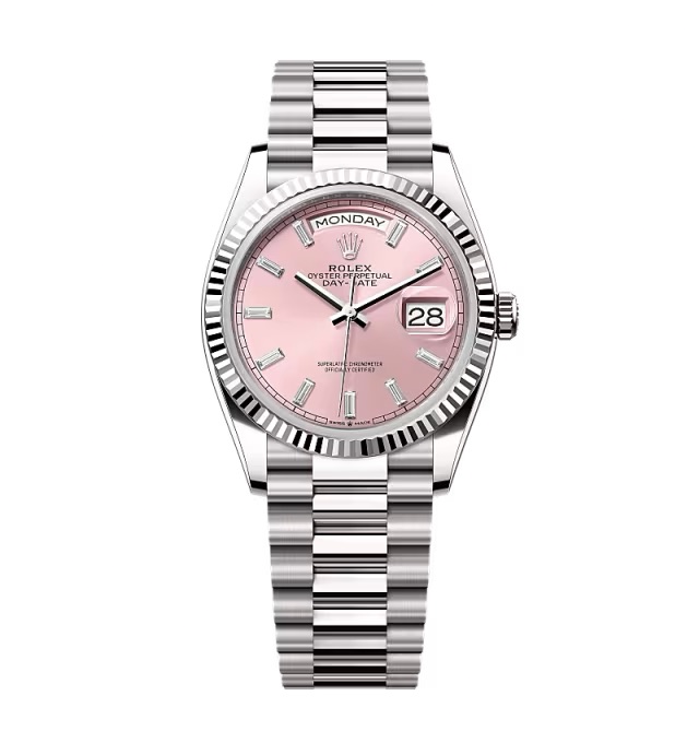 Super Clone Rolex Day-Date Pink Diamond Dial 128239-0071 36 mm
