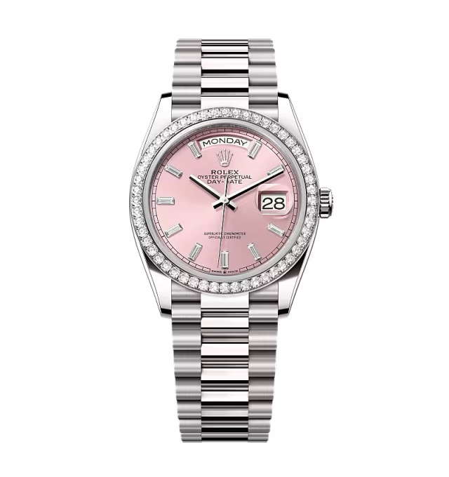 Super Clone Rolex Day-Date Pink Diamond Dial 128349rbr-0053 36 mm