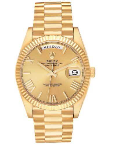 Super Clone Rolex Day-Date Roman Champagne Dial 228238 40 mm – Swiss SuperClone
