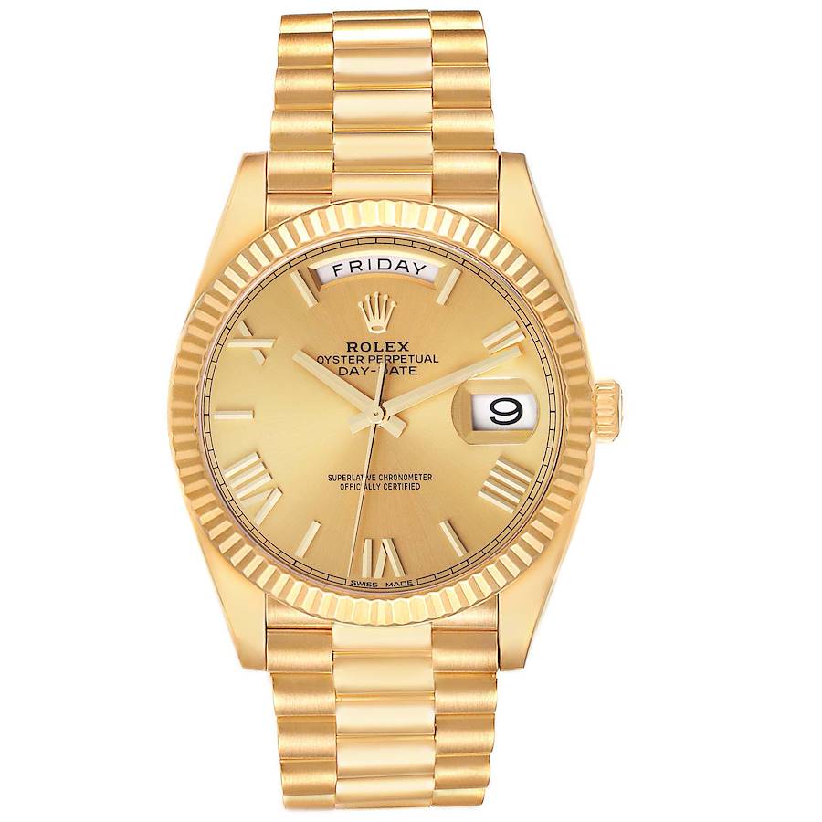 Super Clone Rolex Day-Date Roman Champagne Dial 228238 40 mm