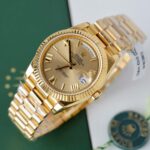 Super Clone Rolex Day-Date Roman Champagne Dial 228238 40 mm — case and bezel