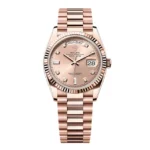 Super Clone Rolex Day-Date Rosé Diamond Dial 128235-0009 36 mm
