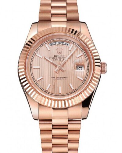 Super Clone Rolex Day-Date Rose-Gold Dial REP016823 40 mm – Swiss SuperClone