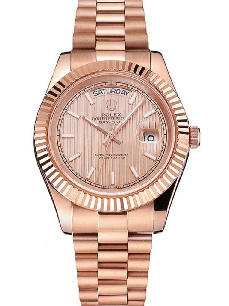 Super Clone Rolex Day-Date Rose-Gold Dial REP016823 40 mm