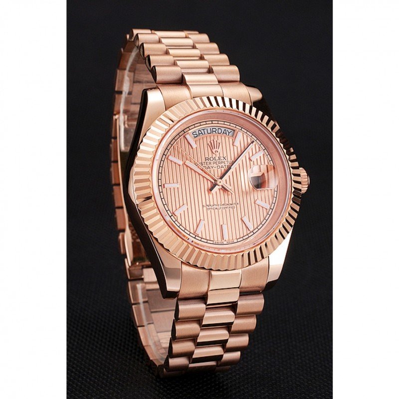 Super Clone Rolex Day-Date Rose-Gold Dial REP016823 40 mm — case and bezel