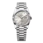 Super Clone Rolex Day-Date Silver Dial 128236-0001 36 mm