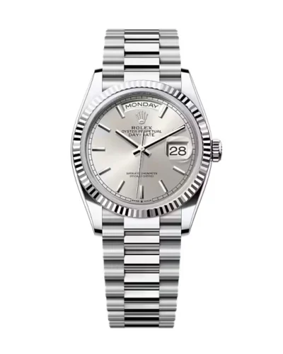 Super Clone Rolex Day-Date Silver Dial 128236-0001 36 mm – Swiss SuperClone