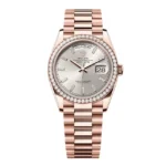 Super Clone Rolex Day-Date Silver Dial 128345rbr-0081 36 mm – Swiss SuperClone