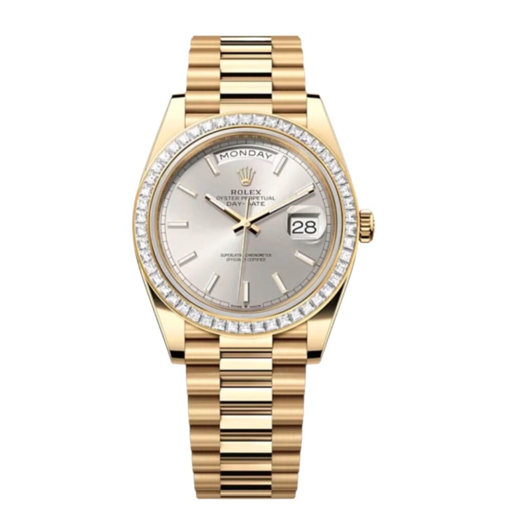 Super Clone Rolex Day-Date Silver Dial 228398TBR 40 mm