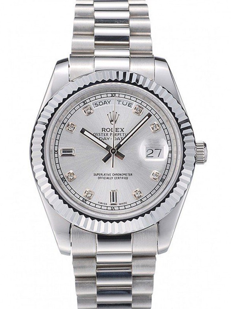 Super Clone Rolex Day-Date Silver Dial 41995 40 mm