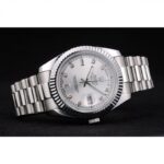 Super Clone Rolex Day-Date Silver Dial 41995 40 mm — bracelet detail